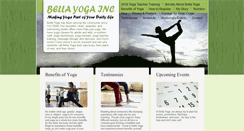 Desktop Screenshot of bellayogainc.com